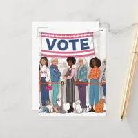 Adorable Cat Ladies Vote Postcard