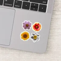 Four Flower Blossoms Photos Sticker