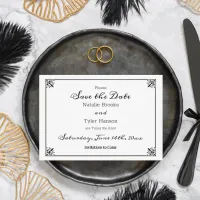 Black and White Anime Wedding Save the Date Invitation