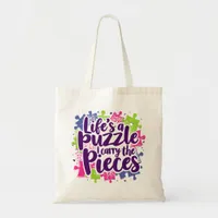 Life's a Puzzle Unique Fun  Tote Bag