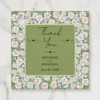 Elegant Floral Embrace Wedding Favor Tags