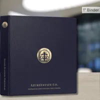 Estate Planning Binder Blue and Gold Logo