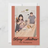 Trendy Modern Photo Christmas Holiday Card