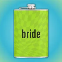 y2k Slime Green Summer Bachelorette Bridal Party Flask