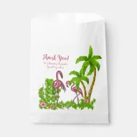 Tropical Flamingos and Flowers Favor Bags