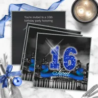 City Lights Sweet Sixteen Blue ID118 Invitation
