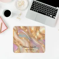 Holographic Purple Glitter Business Mouse Pad