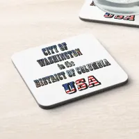 City of Washington in the District of Columbia USA Drink Coaster