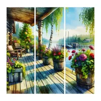 Lake House View | Deck over looking the Bay Triptych