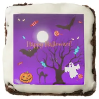 Funny Halloween creatures and candies Brownie