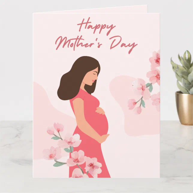 Expectant Mother Mother's Day Folded Greeting Card