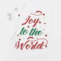 joy to the world Christmas Receiving Blanket