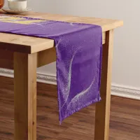 Gold "NOT TODAY!" with Silver Glitter on Purple |  Medium Table Runner