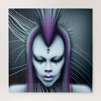 Dystopian Alien Human Hybrid Etheral Ai Art Jigsaw Puzzle