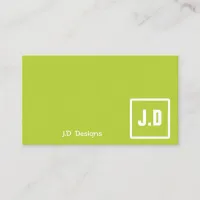 Green Monogram Business Cards