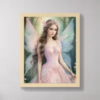 Lovely Pink Fairy Framed Art