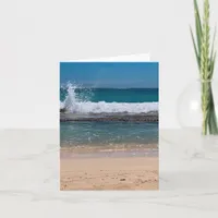 Beach Ocean Surf Sand Seascape Card