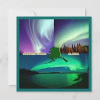 Northern Lights of Alaska Collage Invitation