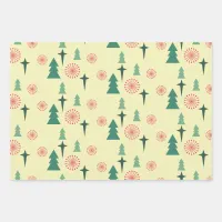 Retro Christmas Wrapping Paper Sheets