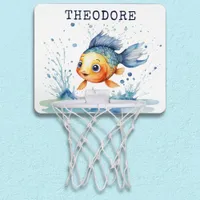 Cute Fish Jumping Personalized Mini Basketball Hoop