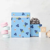 Berry Sweet Baby Shower Retro Fruit Blueberries Wrapping Paper