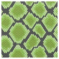 Green and Black Snakeskin Fabric