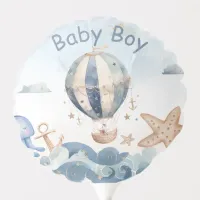 Hot Air Balloon Nautical Boy Baby Shower