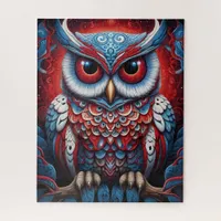 Cosmic Owl of Wisdom Jigsaw Puzzle