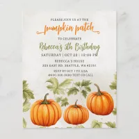 Budget Fall Burnt Orange Pumpkin Patch Birthday