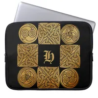 Personalized Celtic Knotwork Cross Laptop Sleeve