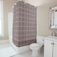 Trendy Modern Chic Brown and white Shower Curtain