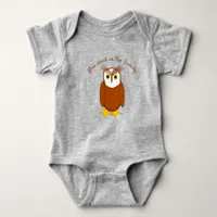 T-shirt - Cute Owl with Text Baby Bodysuit