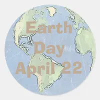 Earth Day April 22nd, Postage Stickers