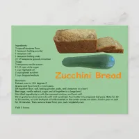 Zucchini Bread Recipe Postcard