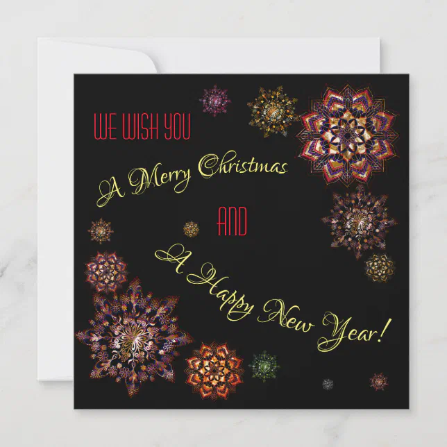 Christmas-new year- colorful and bright snowflakes