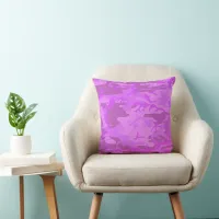 Light Purple Camouflage Throw Pillow