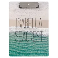 Beach Tropical Ocean Waves Scene Your Name Clipboard