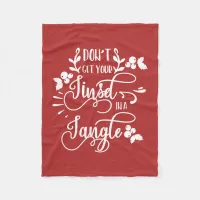 dont get your tinsel in a tangle christmas fleece blanket