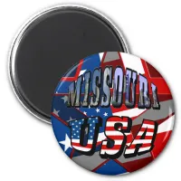 Missouri Picture and USA Text Magnet