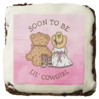 Soon To Be Lil' Cowgirl Baby Shower Pink Brownie