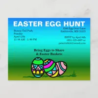 Budget Painted Eggs Easter Egg Hunt Invitation Postcard