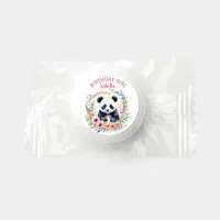 Panda Bear in Flowers Girl's Birthday Girl Life Saver® Mints