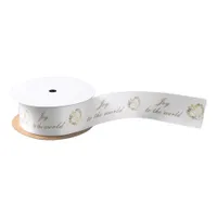 Floral Violins Gold Music Notes Christmas Holiday Satin Ribbon