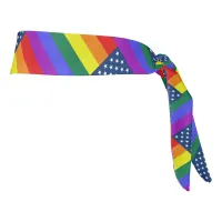 LGBT Pride American Flag with Stars Tie Headband