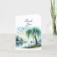 Watercolor Landscape Thank You Card