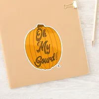 Like Oh My Gourd Fall Pumpkin Cartoon Art Sticker