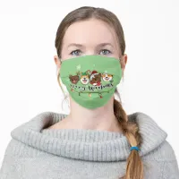 Merry Woofmas Typography Adult Cloth Face Mask