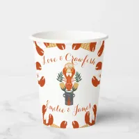 Crawfish Boil Engagement Party-Love & Crawfish Paper Cups