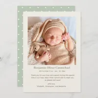 Gender Neutral Stars MInimal Simple Sweet Baby Announcement