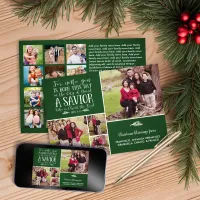 Christian Christmas Luke 2 Multiple Photo Holiday Card